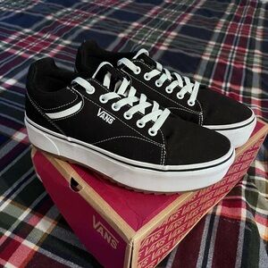 Vans Women’s Black and White Sneakers